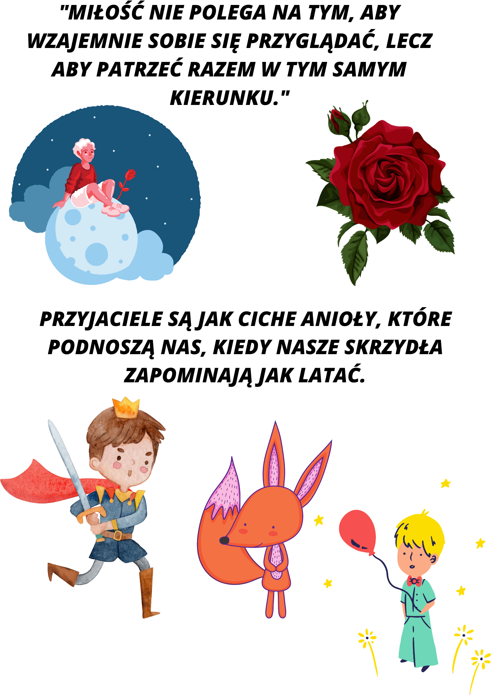 Miłość nie polega na tym aby wzajemnie sobie się przyglądać lecz aby patrzeć razem w tym samym kierunkupng