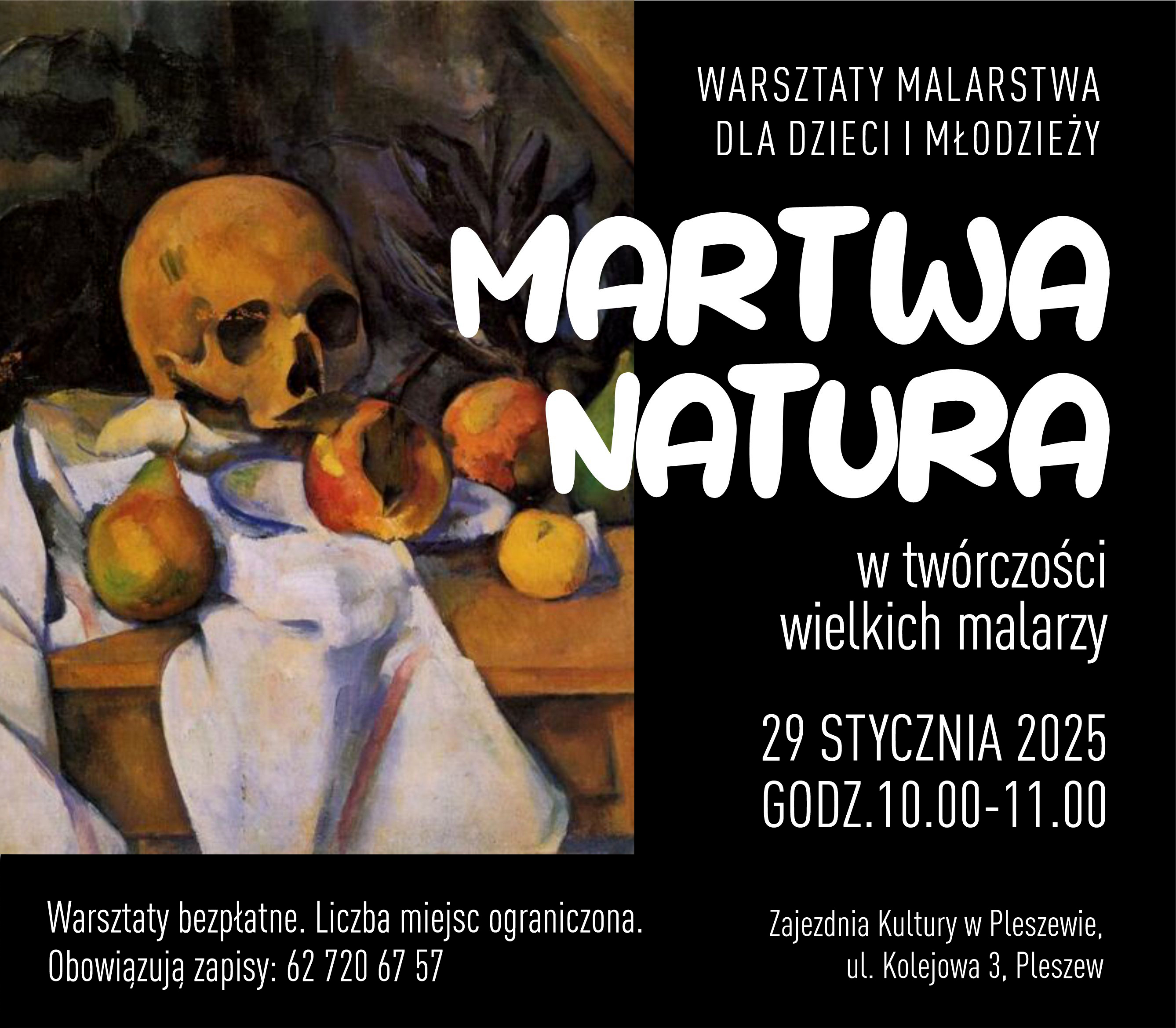 plakat warsztaty plastyczne 29 kweadrat